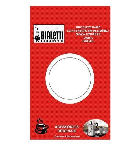 Borrachas para Cafeteira Italiana Bialetti 6 xícaras Kit 3 Peças - 2