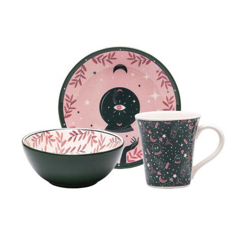 Conjunto Lanche 3 Peças Oxford Unni Magia