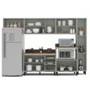 Ver imagem 3 de Cozinha Koya 6 Peças 316,8x214cm Armários Aéreos Paneleiro Balcões com Tampo Verde 250044