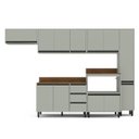 Ver imagem 4 de Cozinha Koya 6 Peças 316,8x214cm Armários Aéreos Paneleiro Balcões com Tampo Verde 250044