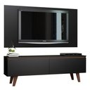 Ver imagem 2 de Rack Madesa Le Mans e Painel para Tv até 55 Polegadas 2 Portas - Preto