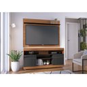 Ver imagem 1 de Rack Bancada Ambiente Yara e Painel para Tv Maia Noce Milano Preto Acetinado – Colibri