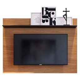 Rack Bancada Ambiente Yara e Painel para Tv Maia Noce Milano Preto Acetinado – Colibri - 4 Rack Bancada Ambiente Yara e Painel para Tv Maia Noce Milano Preto Acetinado – Colibri - 4