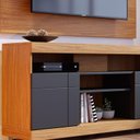 Ver imagem 6 de Rack Bancada Ambiente Yara e Painel para Tv Maia Noce Milano Preto Acetinado – Colibri