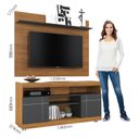 Ver imagem 5 de Rack Bancada Ambiente Yara e Painel para Tv Maia Noce Milano Preto Acetinado – Colibri