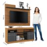 Rack Bancada Ambiente Yara e Painel para Tv Maia Noce Milano Preto Acetinado – Colibri - 5