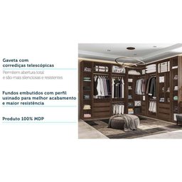 Guarda Roupa Canto 6 Peças, 9 Gavetas, 6 Cabideiros Dourado - 2 Guarda Roupa Canto 6 Peças, 9 Gavetas, 6 Cabideiros Dourado - 2