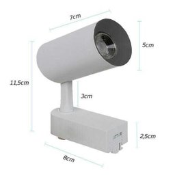 Trilho Eletrificado 1m + 3 Spots Preto Led 7w Bivolt 3000k Branco Quente - 2