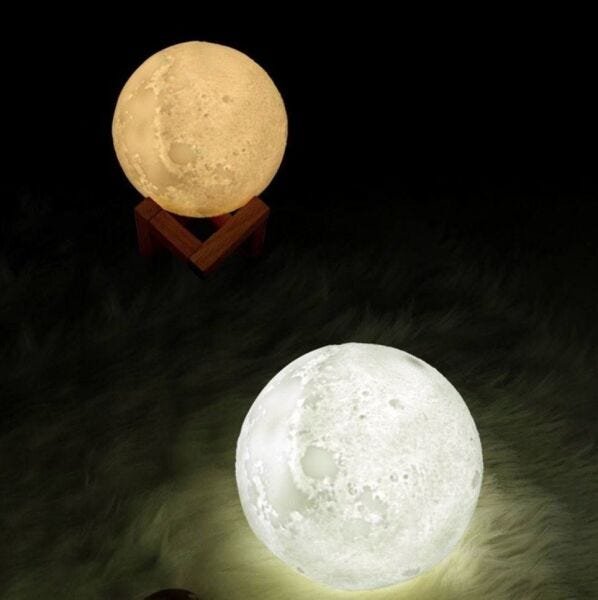 Luminária e Umidificador Lua Cheia 3D Grande (880ml) - 5