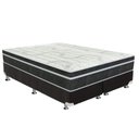 Ver imagem 1 de Cama Box Queen: Colchão Molas Bonnel Orthoflex Venezia + Base CRC Suede Black(158x198)