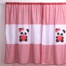 Cortina para quarto infantil Panda de 2,0m x 1,7m para varão simples - 1