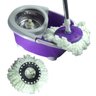 Balde Mop Esfregao Inox de Limpeza Spin Casa Centrifuga + 1 Refil Extra Microfibra Cor Roxo - 5