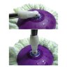 Balde Mop Esfregao Inox de Limpeza Spin Casa Centrifuga + 1 Refil Extra Microfibra Cor Roxo - 6