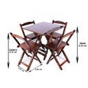 Ver imagem 2 de Conjunto Mesa de Madeira Dobrável com 4 Cadeiras Xangai