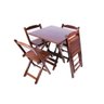 Conjunto Mesa de Madeira Dobrável com 4 Cadeiras Xangai - 1