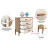Quarto Infantil Comoda Berço Mini Cama Iris:off White - 8