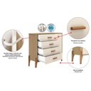 Ver mais imagens de Quarto Infantil Comoda Berço Mini Cama Iris:off White