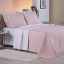 Ver imagem 2 de Cobre Leito Casal Padrão Cristal Percal 200 Fios Bordado 3 Peças - Rose To Decorando