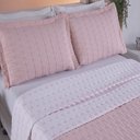 Ver imagem 3 de Cobre Leito Casal Padrão Cristal Percal 200 Fios Bordado 3 Peças - Rose To Decorando