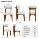 Ver imagem 4 de Combo 2 Cadeiras de Jantar Maya Estofada Linho Marfim Design Moderno