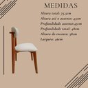 Ver mais imagens de Combo 2 Cadeiras de Jantar Maya Estofada Linho Marfim Design Moderno