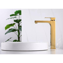 Ver imagem 4 de Torneira Monocomando Dourada Quadrada Banheiro Lavabo Bica Alta Luxo Inovartte In30