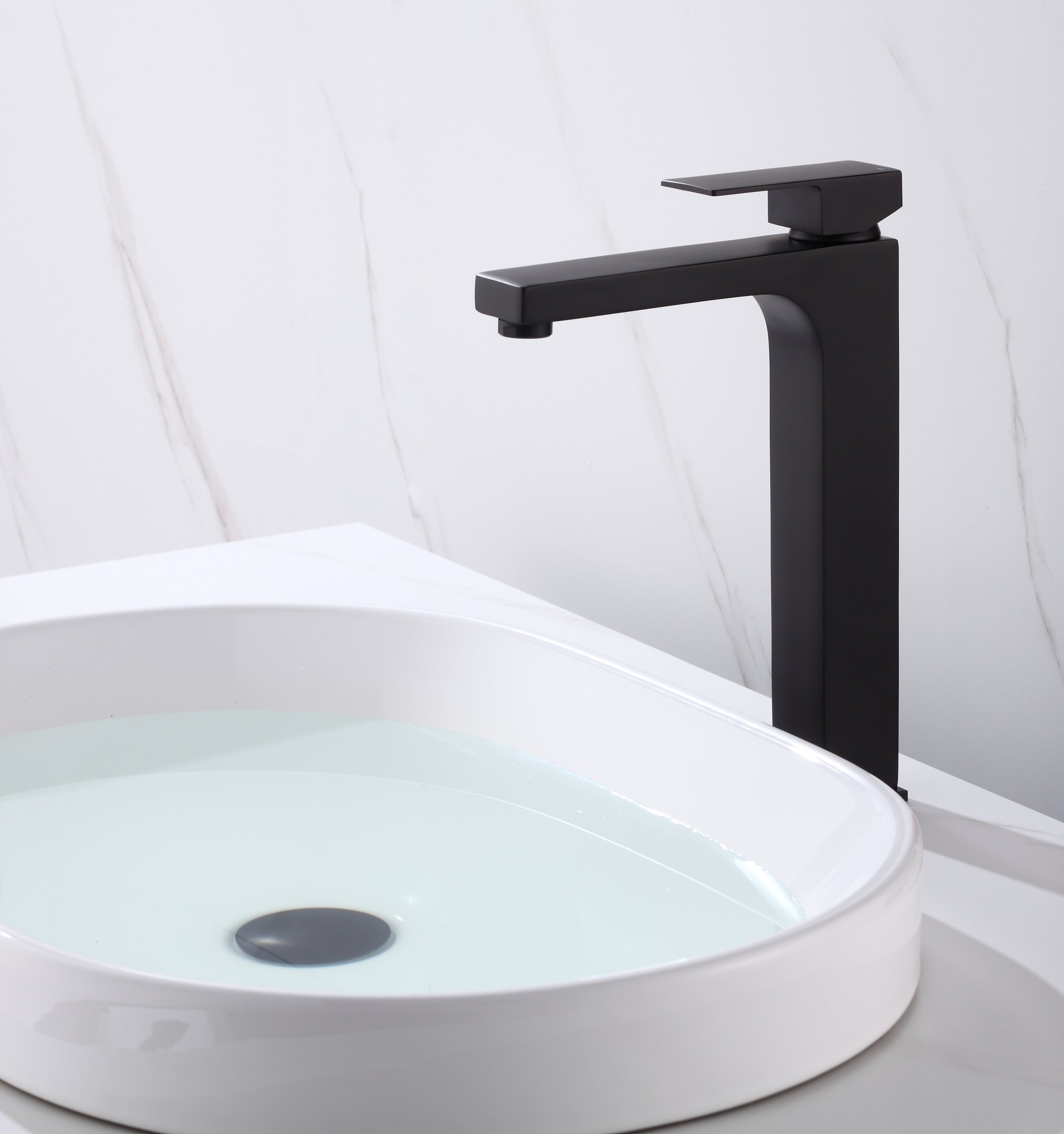 Torneira Monocomando Preto Quadrada Banheiro Lavabo Bica Alta Luxo Inovartte In23 - 5