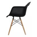 Ver imagem 3 de Cadeira Charles Eames Wood com Braços Pp-620 - Cor Preta