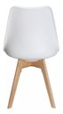 Ver imagem 4 de Cadeira Eames Leda com Assento Estofado Base Madeira - Pp-635 - Cor Branca