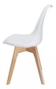 Ver imagem 3 de Cadeira Eames Leda com Assento Estofado Base Madeira - Pp-635 - Cor Branca