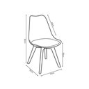 Ver imagem 4 de Cadeira Eames Leda Preta com Assento Estofado Pés Madeira Escritório Cozinha Penteadeira Pp-635