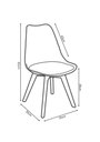 Ver imagem 4 de Cadeira Eames Leda Preta com Assento Estofado Pés Madeira Escritório Cozinha Penteadeira Pp-635