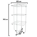 Ver imagem 5 de Varal Vertical Articulado Sekafácil Pintura Eletrostática Branca Grande – 192X82X82 Cm