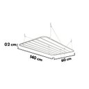 Ver imagem 5 de Varal De Teto Sekafácil Anodização Fosco Grande – 60X140 Cm