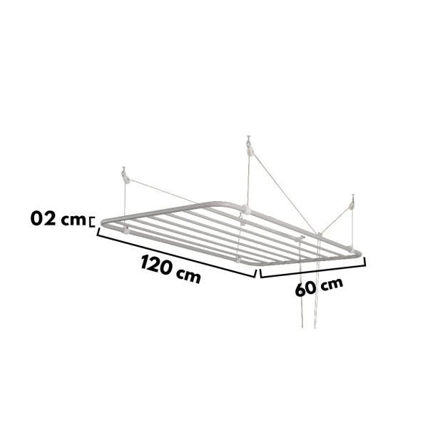 Varal De Teto Sekafácil Anodização Fosco Médio – 60X120 Cm - 5