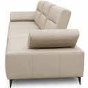 Ver mais imagens de Sofá 5 Lugares para Sala Living 351cm Modular Pés Industrial Oslo L06 Couro Bege Areia - Lyam Decor