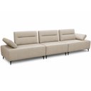 Ver imagem 7 de Sofá 5 Lugares para Sala Living 351cm Modular Pés Industrial Oslo L06 Couro Bege Areia - Lyam Decor