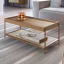 Ver imagem 3 de Mesa de Centro para Sala de Estar Industrial Indy A03 Hanover Dourado - Lyam Decor