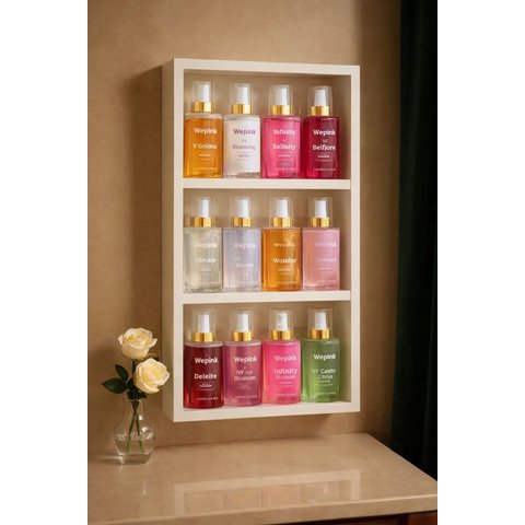 Porta Body Splash Wepink 200ml |Expositor Organizador de Perfumes|Prateleira Decorativa Penteadeira