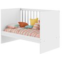 Ver imagem 5 de Guarda Roupa Flocos com Cômoda Fly e Berço Americano Soft Branco Acetinado Colchão Sleep - Tigus