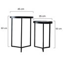 Ver imagem 3 de Conjunto Mesa Lateral Capri Preto Com Espelho