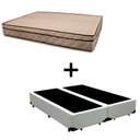 Ver imagem 1 de Cama Box Queen 158 Tecido Sintético Branco com Colchão Polônia Bello Box - D28 65x158x198