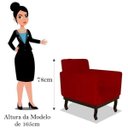 Ver imagem 5 de Kit 2 Poltronas Decorativas Classic Suede Vermelho - Am Decor