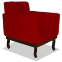 Ver imagem 3 de Kit 2 Poltronas Decorativas Classic Suede Vermelho - Am Decor