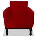 Ver imagem 2 de Kit 2 Poltronas Decorativas Classic Suede Vermelho - Am Decor