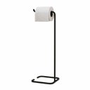 Ver imagem 6 de Suporte Porta Papel Higiênico de Chão para Banheiro Lavabo com Base Preta em Metal