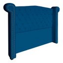 Ver imagem 1 de Cabeceira Estofada Sienna Para Cama Box King 195 Cm Suede Azul Royal - LM DECOR