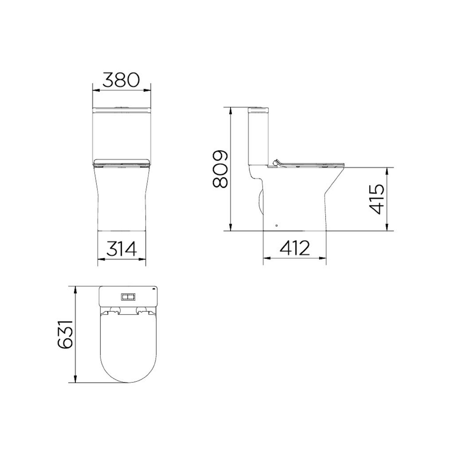 Vaso Sanitário com Caixa Acoplada Docol Lift 968766 Branco Esmaltado - 3