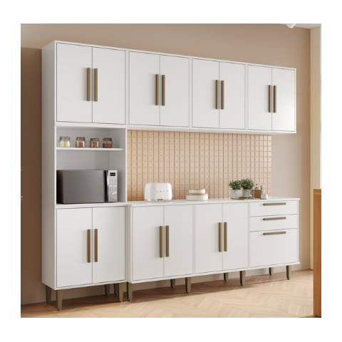 Cozinha Lorena 15 Pts Torre Quente Kaiki Móveis - Branco