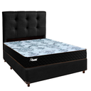 Ver imagem 1 de Cama + Box Preto e Colchão Molas Ensacadas Casal - Life Gold Paropas + Cabeceira